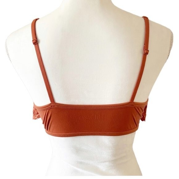 Victoria’s Secret Rust Orange Lace Ruffle Body by Victoria Bralette L - Picture 4 of 11